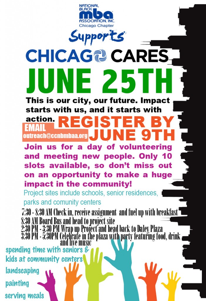 Volunteer! Chicago Cares Register By June 9 NBMBAA Chicago